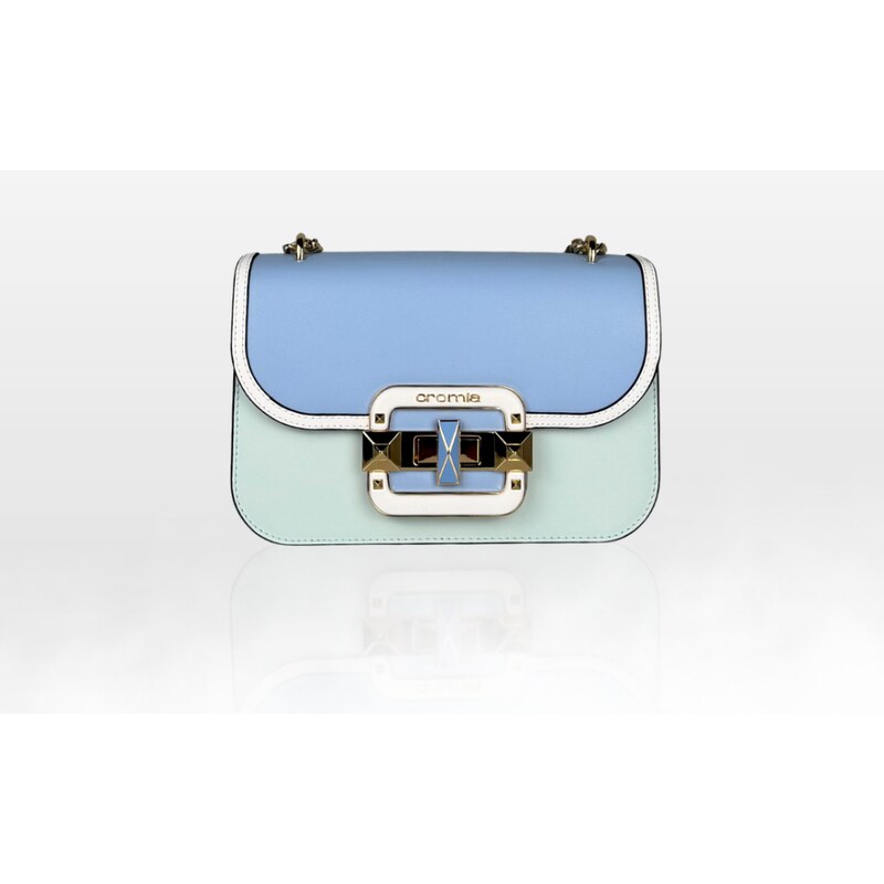 CROMIA IT JEWEL kožená kabelka svetlomodrá 68443812
