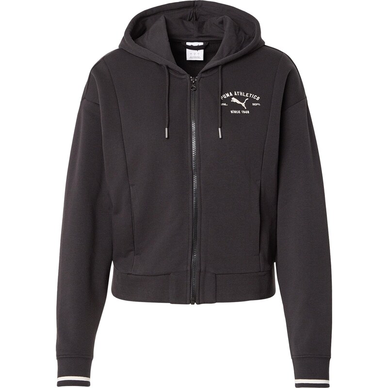 PUMA Tepláková bunda Class čierna / biela 68503836