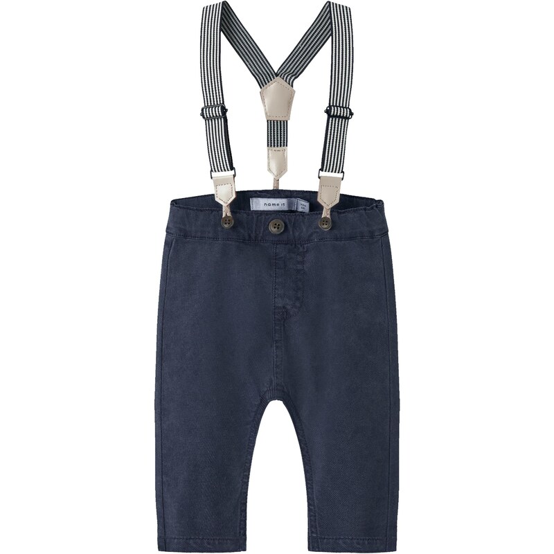 NAME IT Nohavice na traky NBMBEN nebielená / modrá denim 68503889