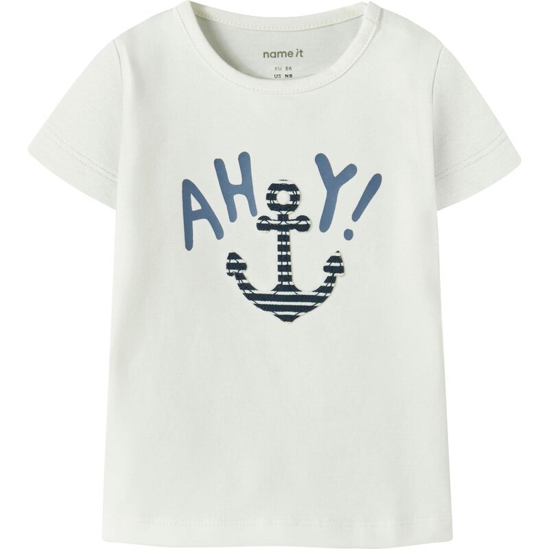 NAME IT Tričko NBMFOLIO tmavomodrá / čierna / biela 68503911