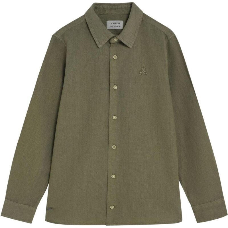 Scalpers Košeľa zelená / kaki 68504033