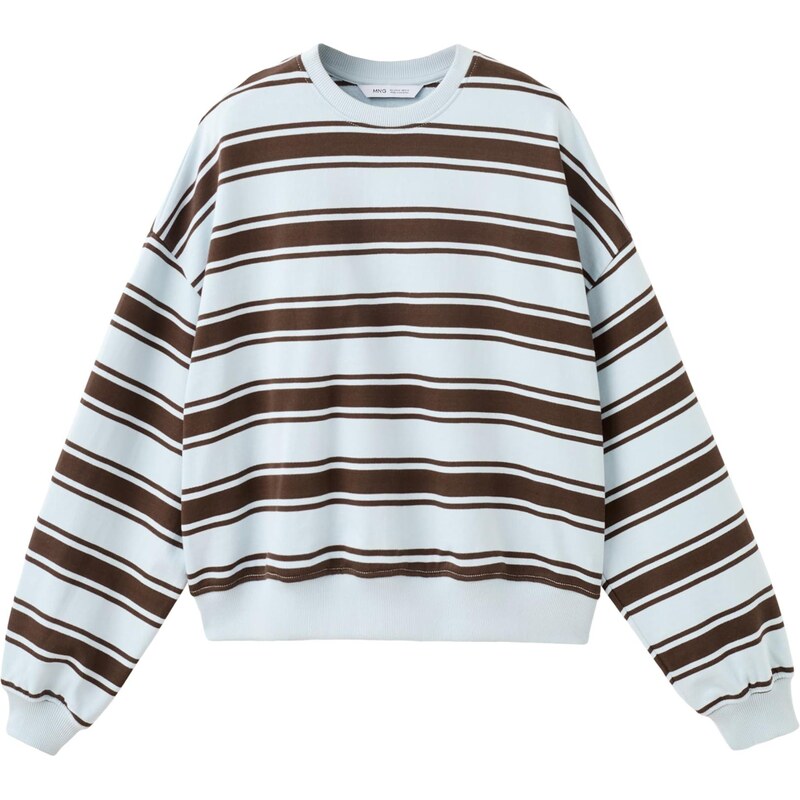 MANGO TEEN Mikina Beara svetlomodrá / čokoládová 68504211