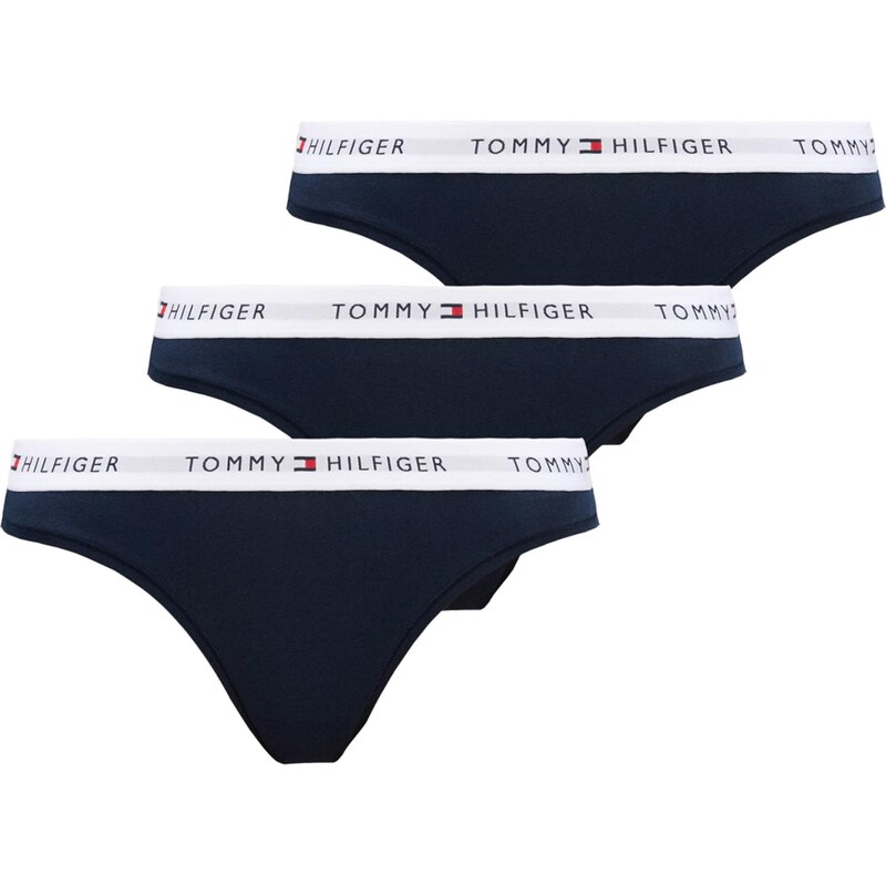 Tommy Hilfiger Underwear Tangá námornícka modrá / biela 68504339