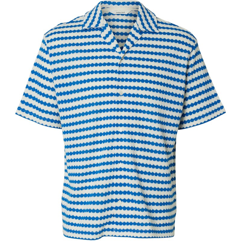 SELECTED Košeľa SLHDYLAN modrá / vaječná škrupina 68504509