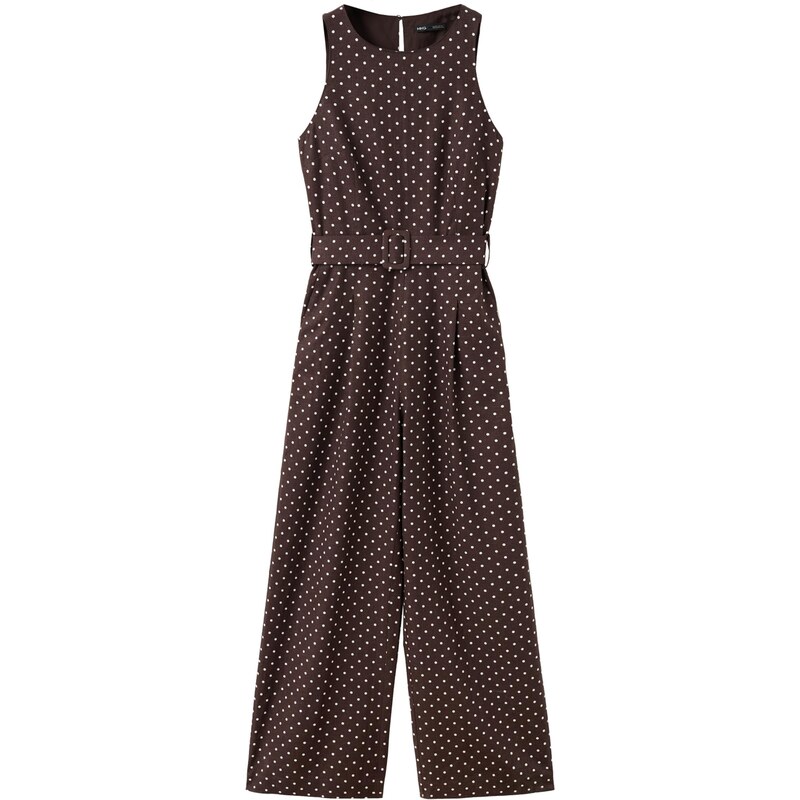 MANGO Overal Romeo tmavohnedá / biela 68504495