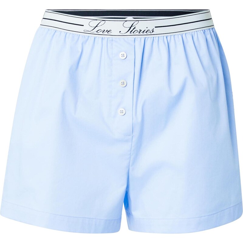 LOVE Stories Pyžamové nohavice JAMES svetlomodrá / čierna / biela 68504593