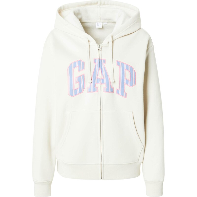 GAP Tepláková bunda HERITAGE krémová / kráľovská modrá / ružová 68504693