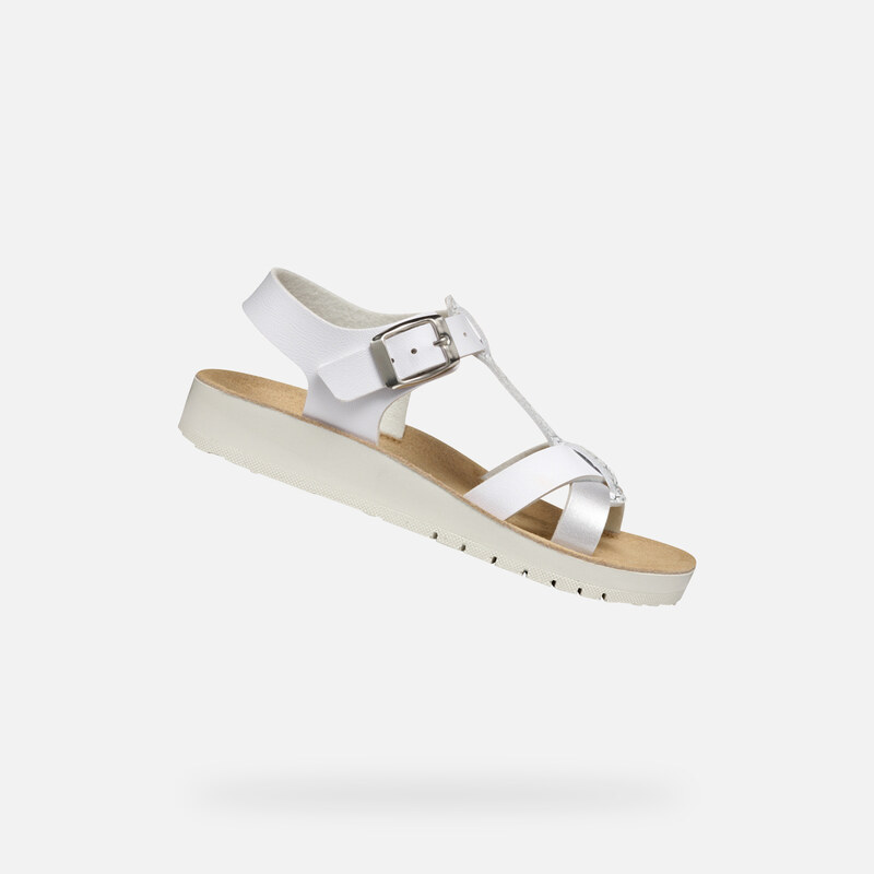 E-shop Biele dievčenské sandále Geox