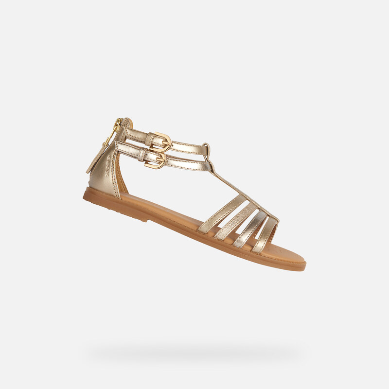 E-shop Strieborné detské sandále Geox Karly Girl
