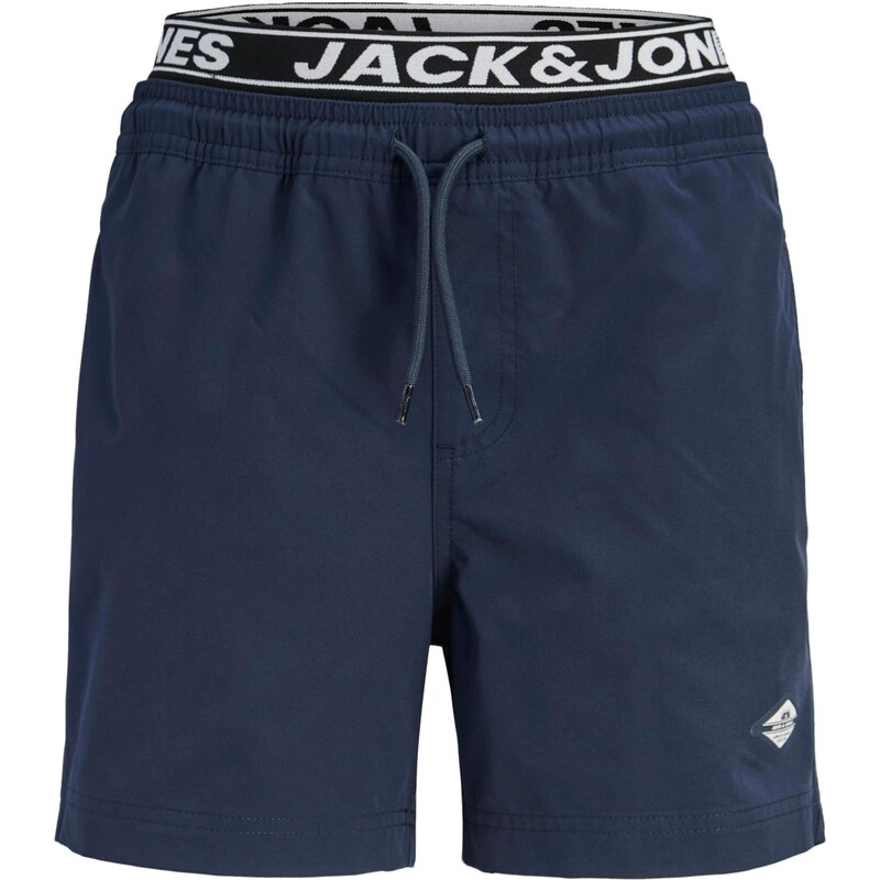 Jack & Jones Junior Plavecké šortky JPSTMaui námornícka modrá / čierna 68507591