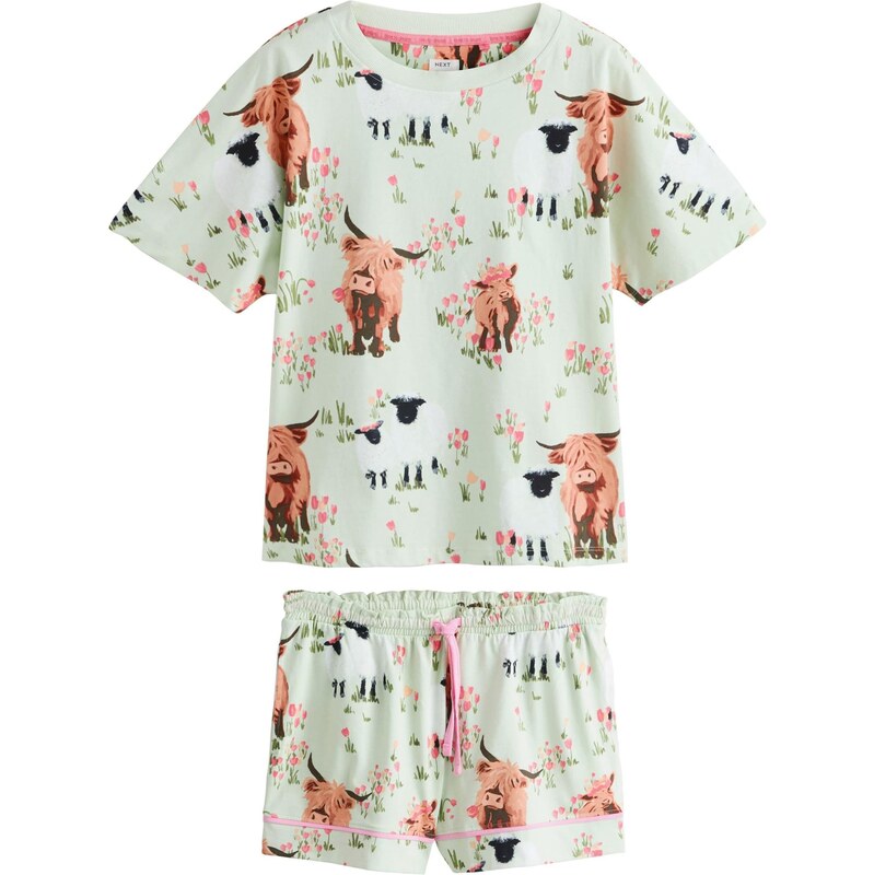 Next Kraťasy svetlohnedá / pastelovo zelená / pitaya / čierna 68508080