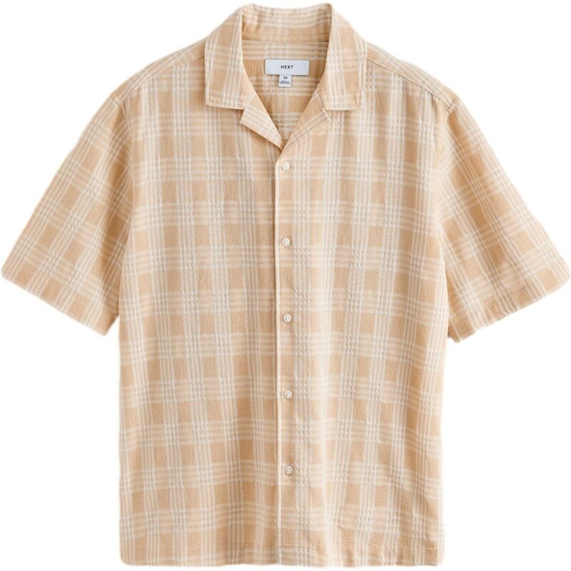 Next Košeľa béžová melírovaná / biela 68508116
