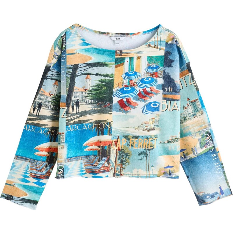 Next Mikina slonová kosť / svetlomodrá / zelená / svetlooranžová 68508153