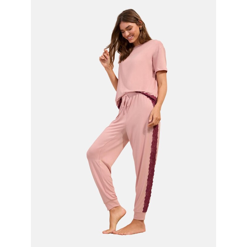 Friends Like These Pyžamo ružová / burgundská 68508169