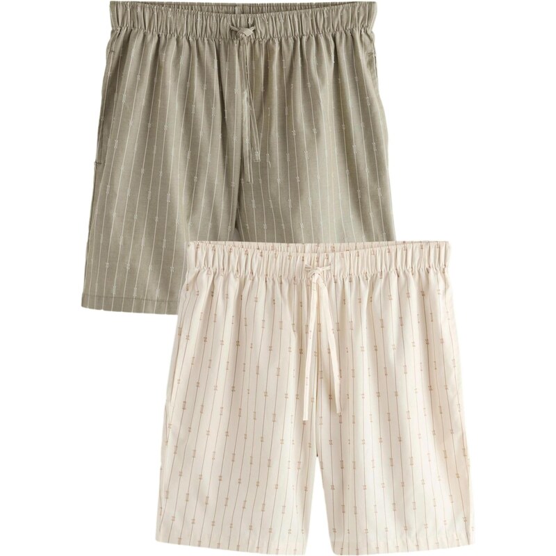 Next Pyžamové nohavice béžová / nebielená / kaki 68508172