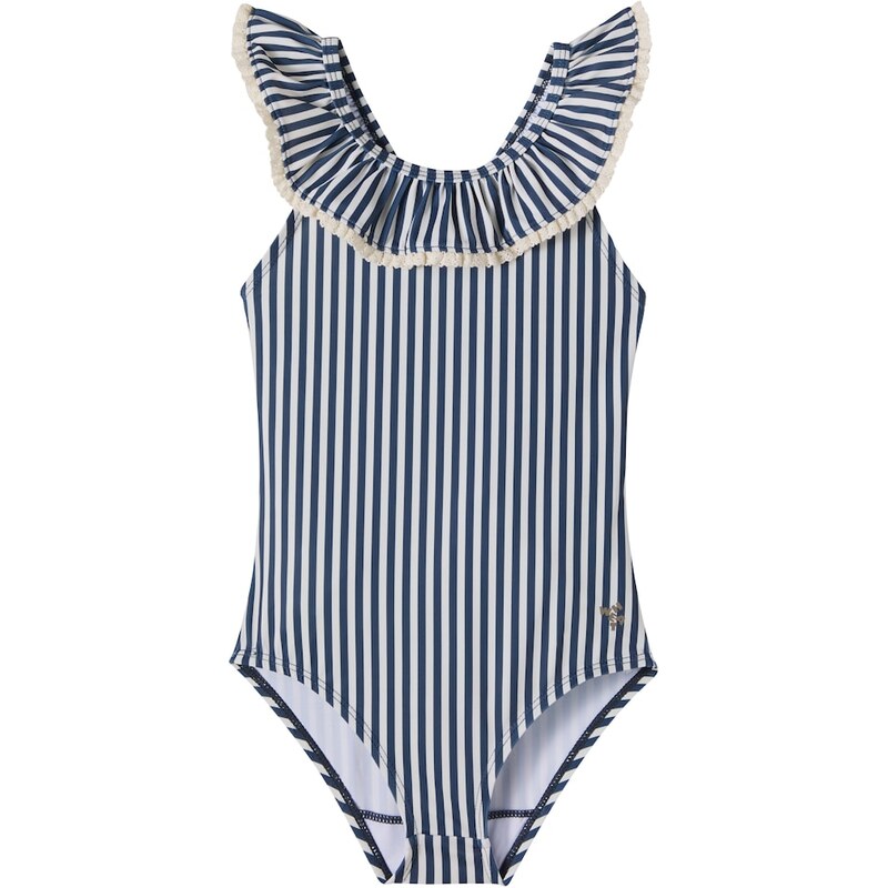 Wheat Doris ruffled striped swimsuit 68506124