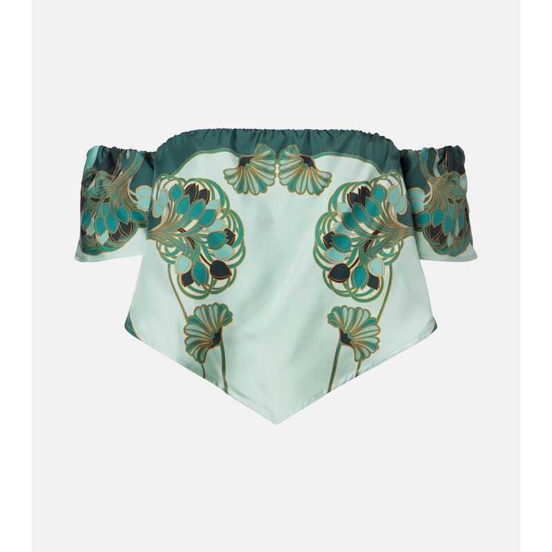 La DoubleJ Sand Dollar printed silk top 68557317