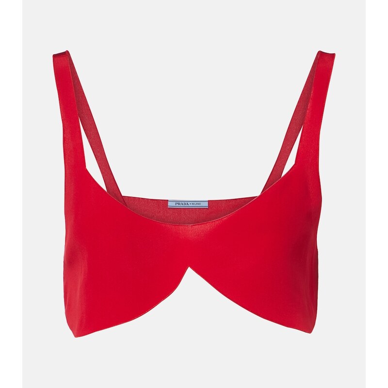 Prada Silk crÃªpe de chine bra top 68546882
