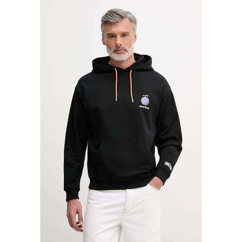 United Colors of Benetton pánska bavlnená mikina s kapucňou ONE PIECE 68506949