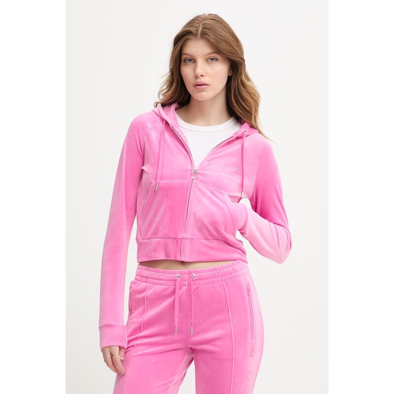 Juicy Couture dámska velúrová mikina s kapucňou MADISON COL OUT 68506961