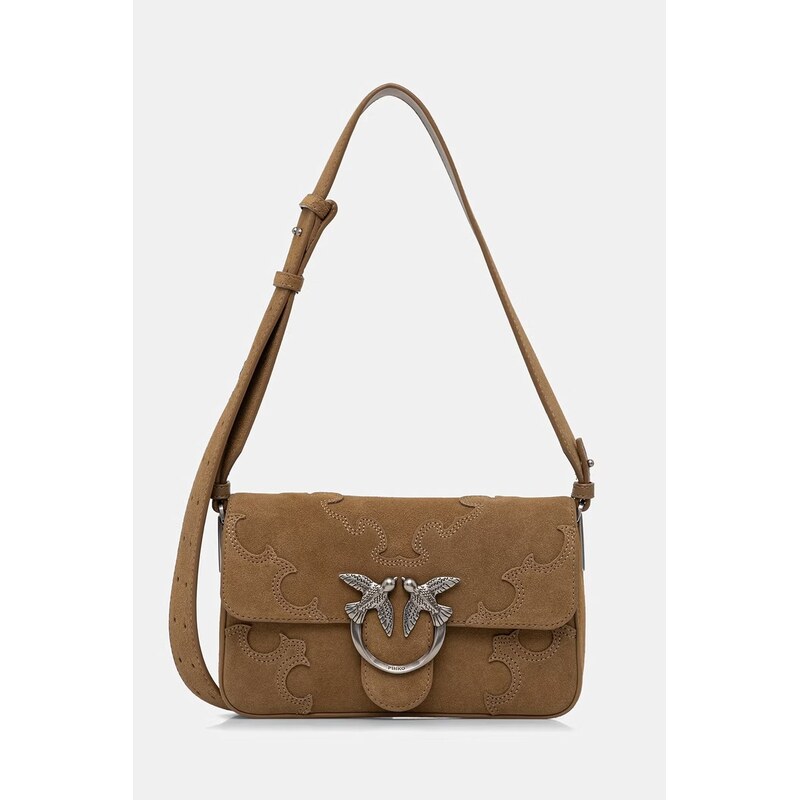 Pinko crossbody kabelka dámska semišová 68507438