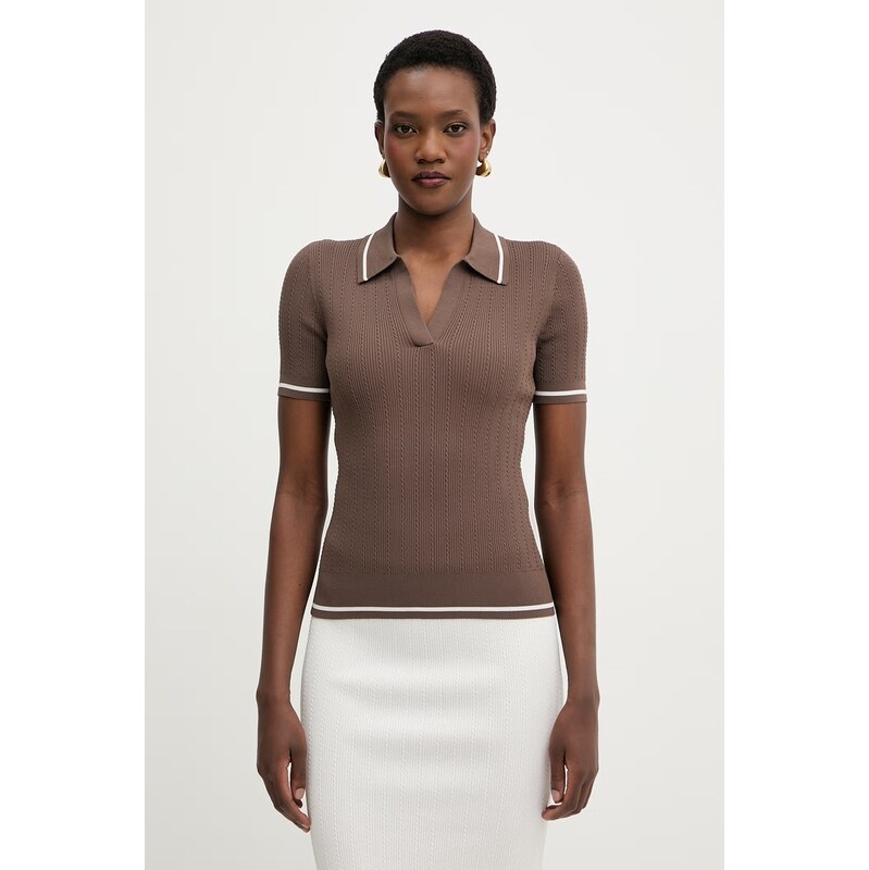 Armani Exchange dámske pletené polo tričko z viskózy 68507452