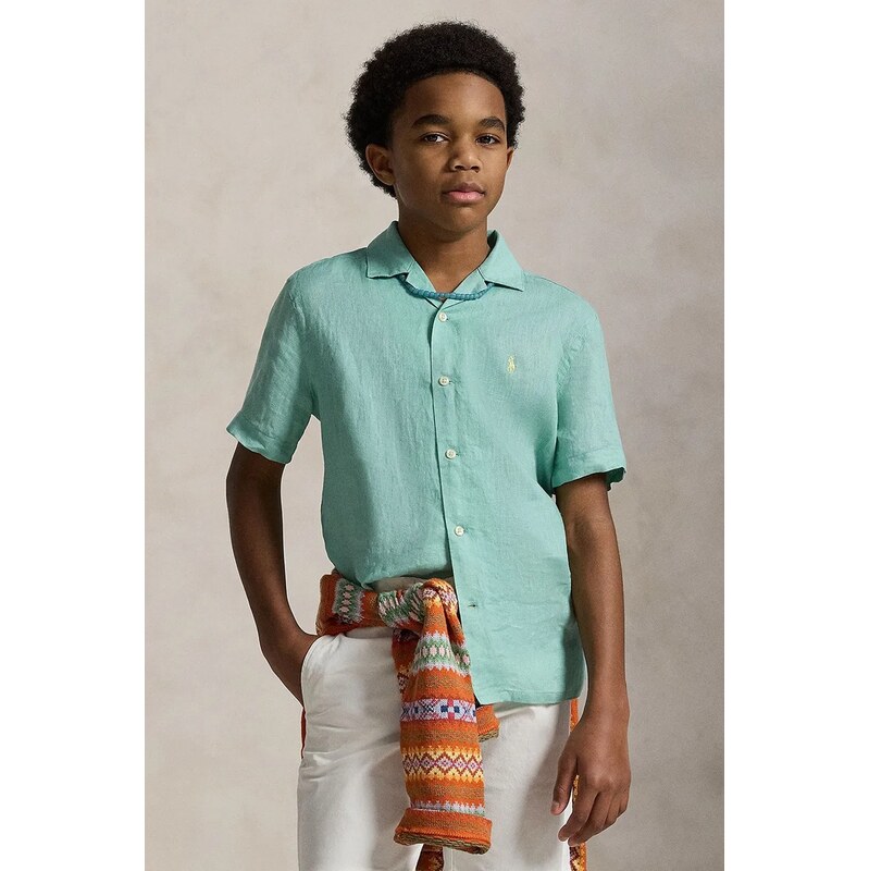 Polo Ralph Lauren detská ľanová košeľa 68507798