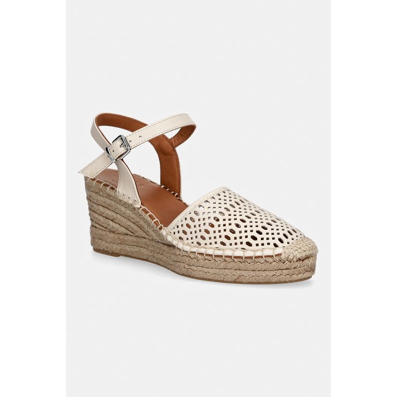 Billi Bi espadrilky na platforme po celej dĺžke dámske kožené 68507933