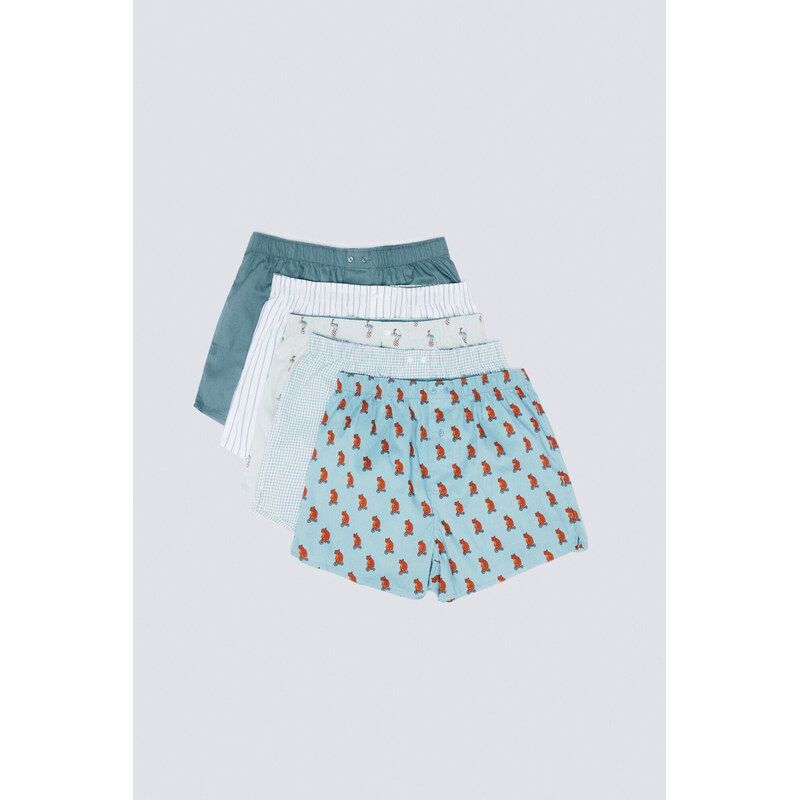 SPRINGFIELD 5-balenie vzorovaných popelínových trenírok 68523124