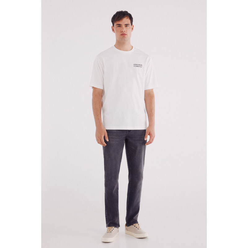 SPRINGFIELD Pánske tmavosivé Slim Fit džínsy 68523147