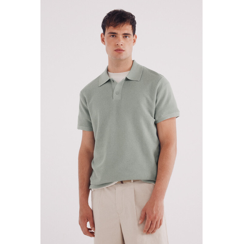 SPRINGFIELD Pánske štruktúrované polo tričko 68523156