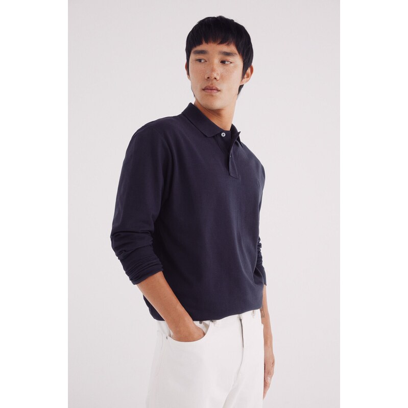 SPRINGFIELD Regular Fit polo tričko s dlhým rukávom 68523160