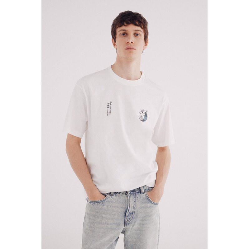 SPRINGFIELD Pánske tričko s japonským motívom kapra 68523173