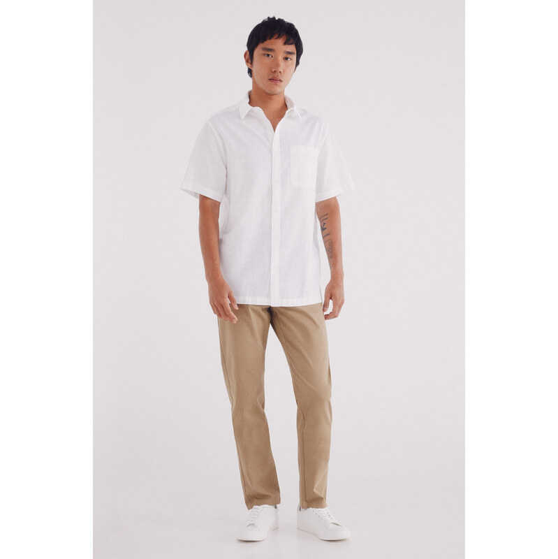 SPRINGFIELD Pánske Slim Fit chinos nohavice s mikrovzorom 68524274