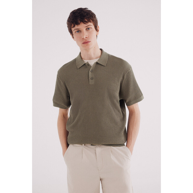 SPRINGFIELD Pánske textúrované polo tričko 68524280