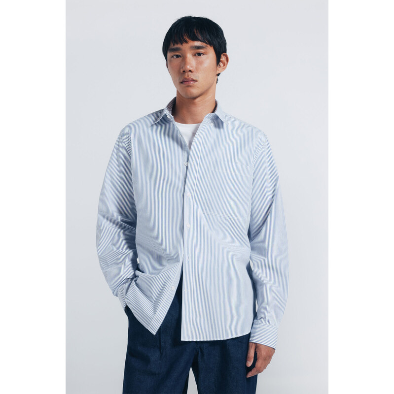 SPRINGFIELD Pánska pruhovaná popelínová košeľa 68524287