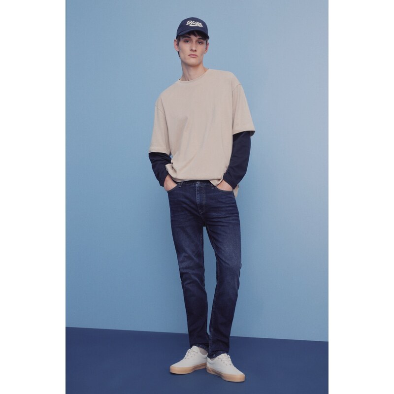 SPRINGFIELD Tmavé pánske Skinny džínsy 68524365
