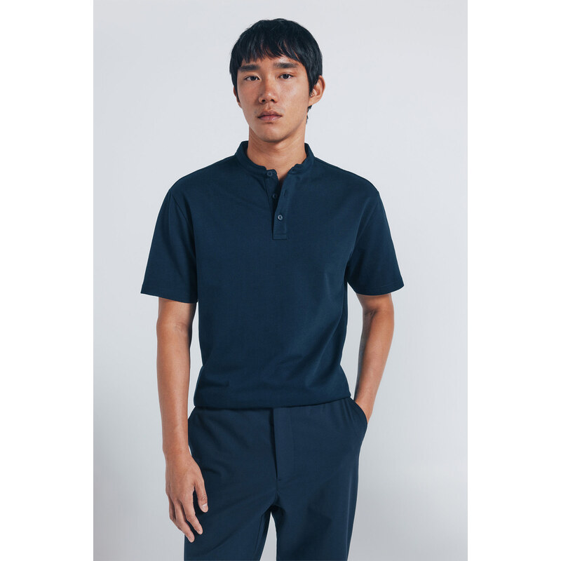 SPRINGFIELD Pánske Regular Fit tričko so stojačikom 68524454