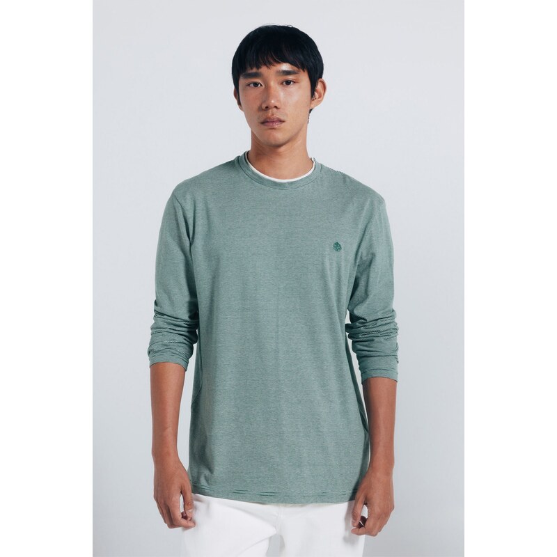 SPRINGFIELD Pánske pruhované tričko s dlhým rukávom 68524450