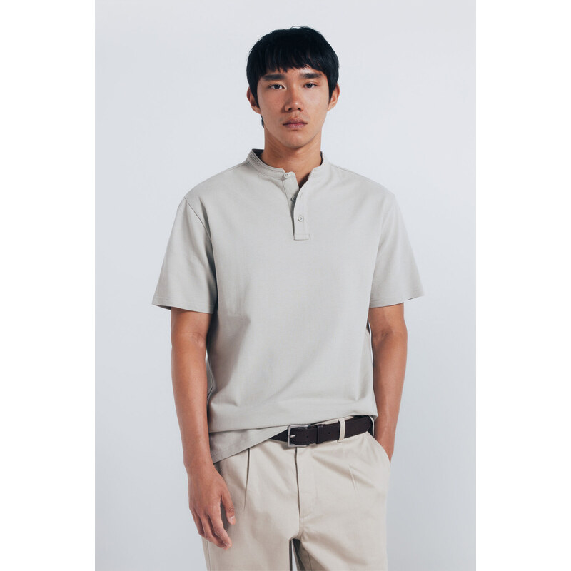 SPRINGFIELD Pánske Regular Fit tričko so stojačikom 68524455