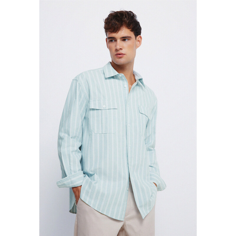 SPRINGFIELD Pánska pruhovaná Oxford košeľa 68524606