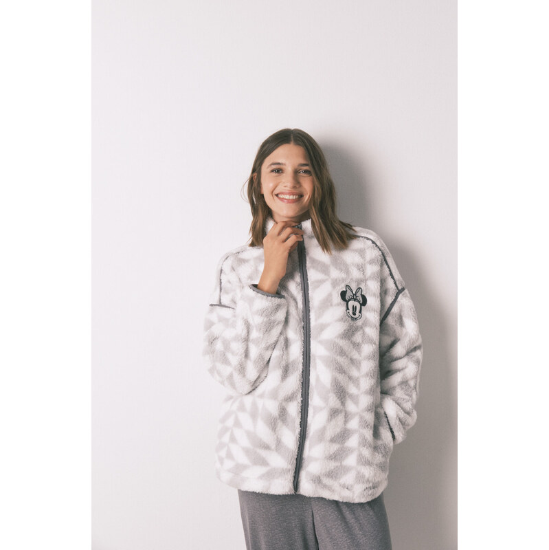 womensecret Krátky župan s motívom Minnie z nepravej kožušiny 68524703