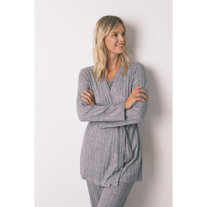 womensecret Sivý džersejový župan 68524706