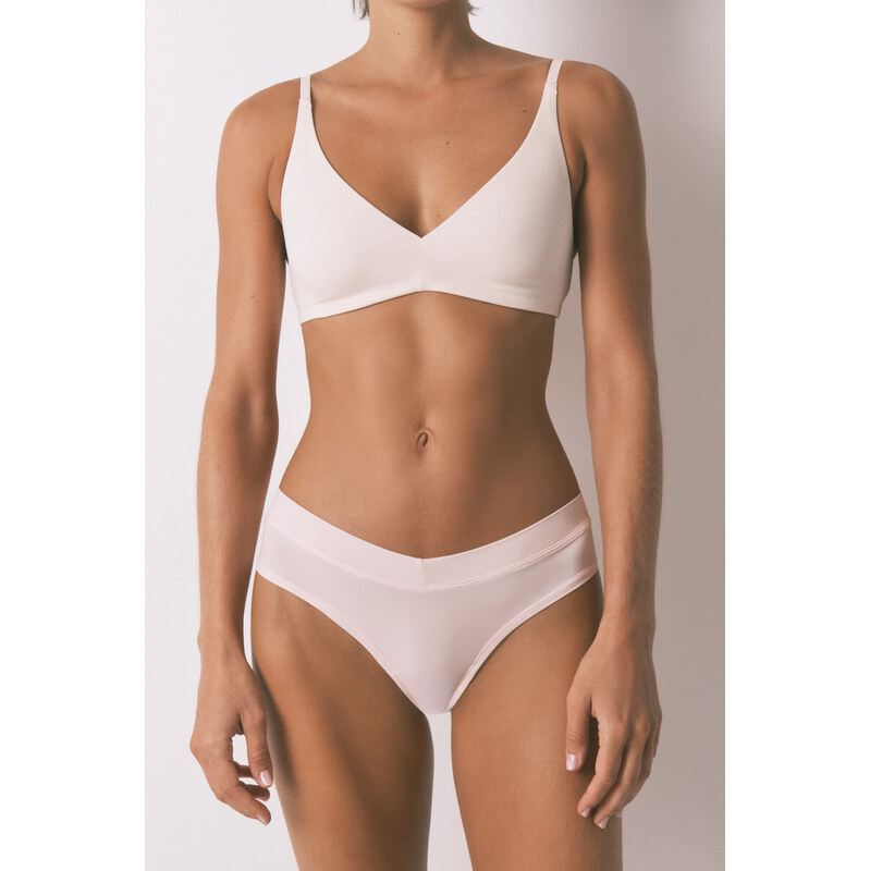 womensecret Široké ružové brazílske nohavičky s riasením 68524719