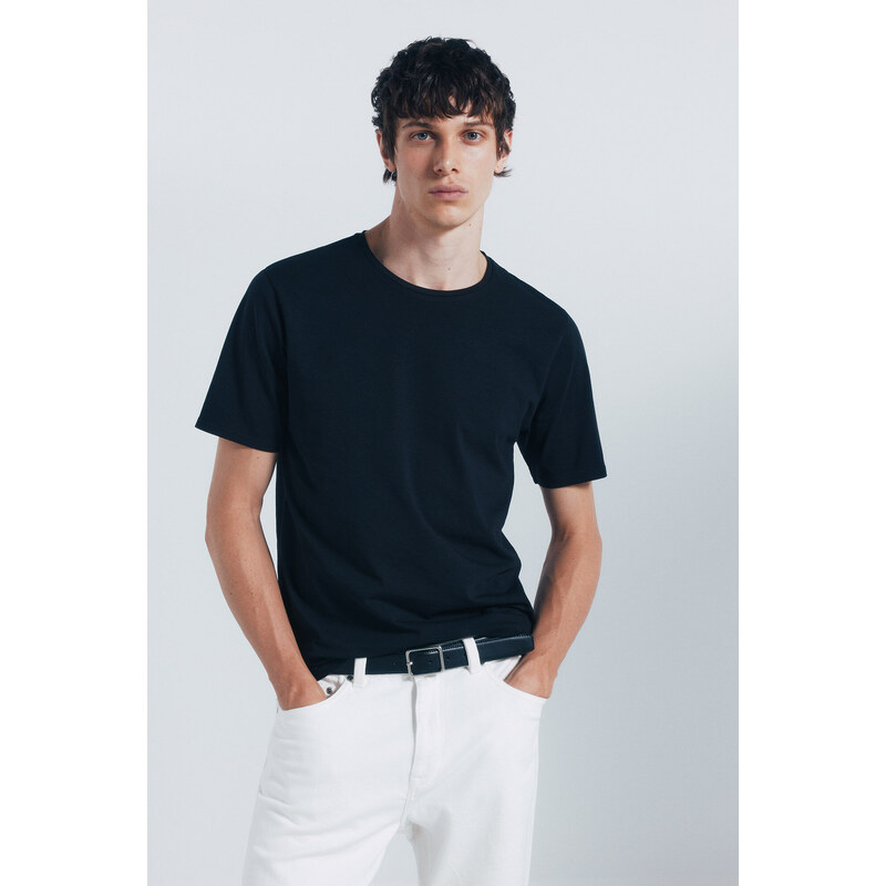 SPRINGFIELD Pánske jednofarebné tričko 68524766