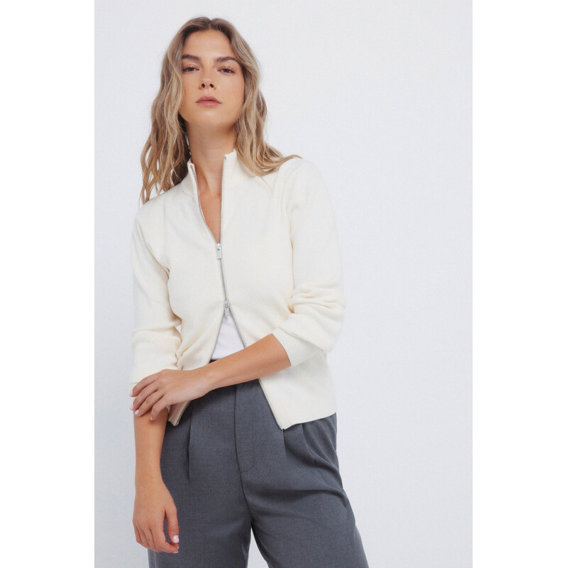 SPRINGFIELD Dámsky kardigán so zapínaním na zips 68524817