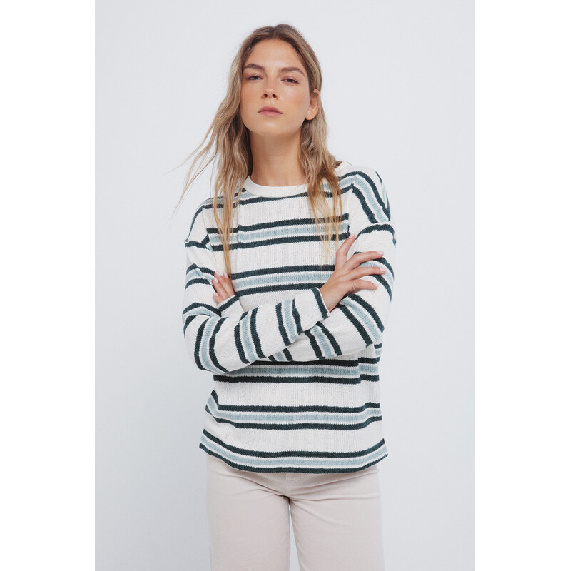 SPRINGFIELD Dámske pruhované ženilkové tričko 68524819