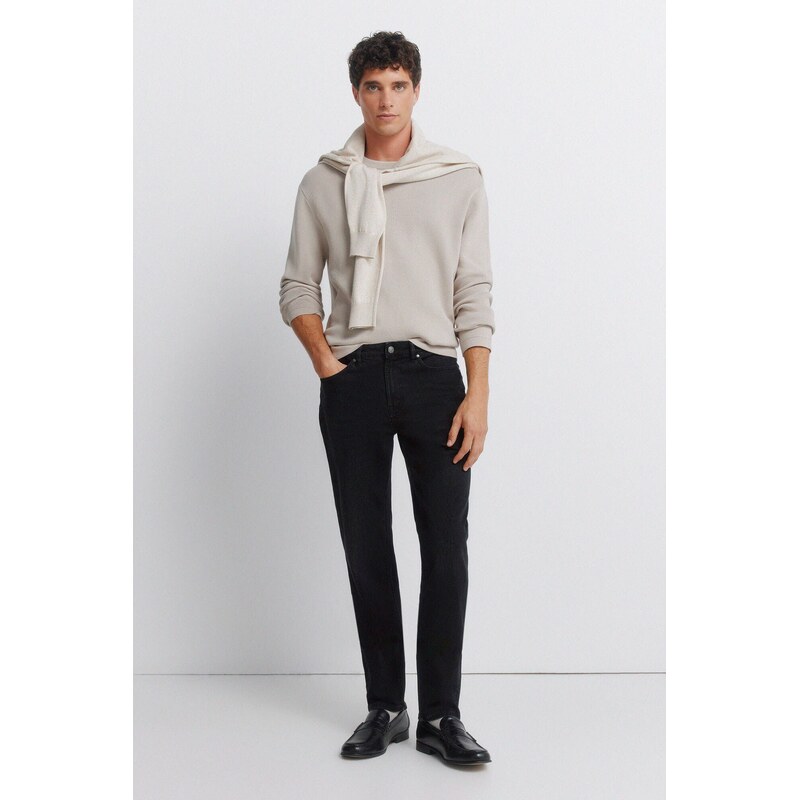 SPRINGFIELD Čierne pánske Skinny Fit džínsy 68524947