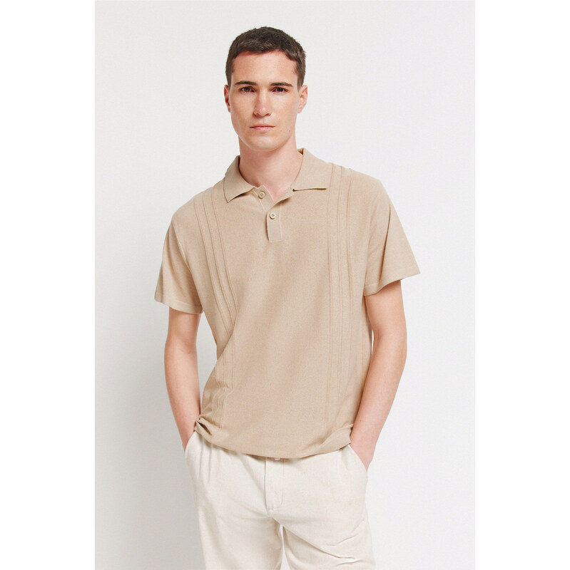 SPRINGFIELD Pánske štruktúrované polo tričko 68525126