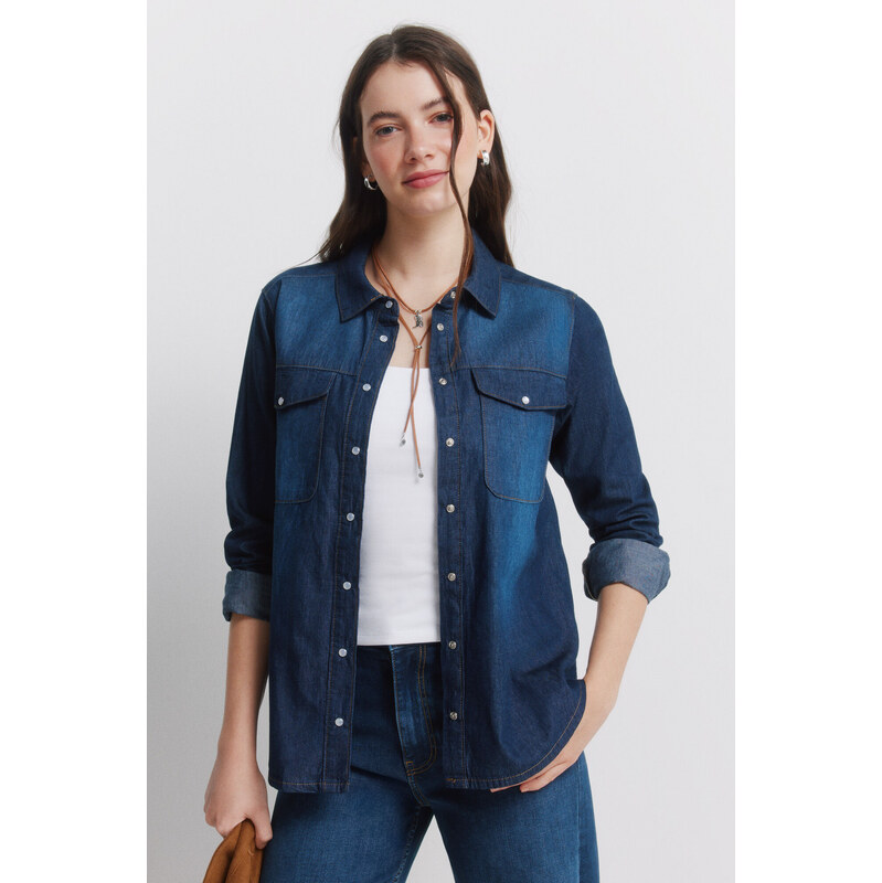 SPRINGFIELD Dámska denimová košeľa 68525131